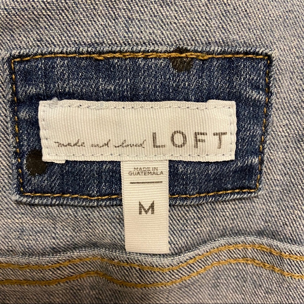 LOFT Polka Dot Denim Jacket - Picture 5 of 6